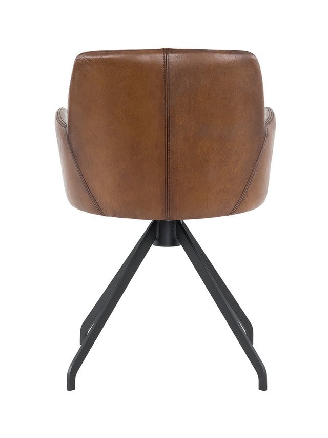 Sedia girevole Steve con gambe in metallo 53 L x 57 P x 77 H