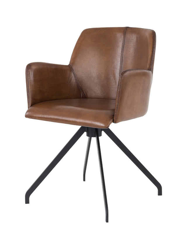 Sedia girevole Steve con gambe in metallo 53 L x 57 P x 77 H