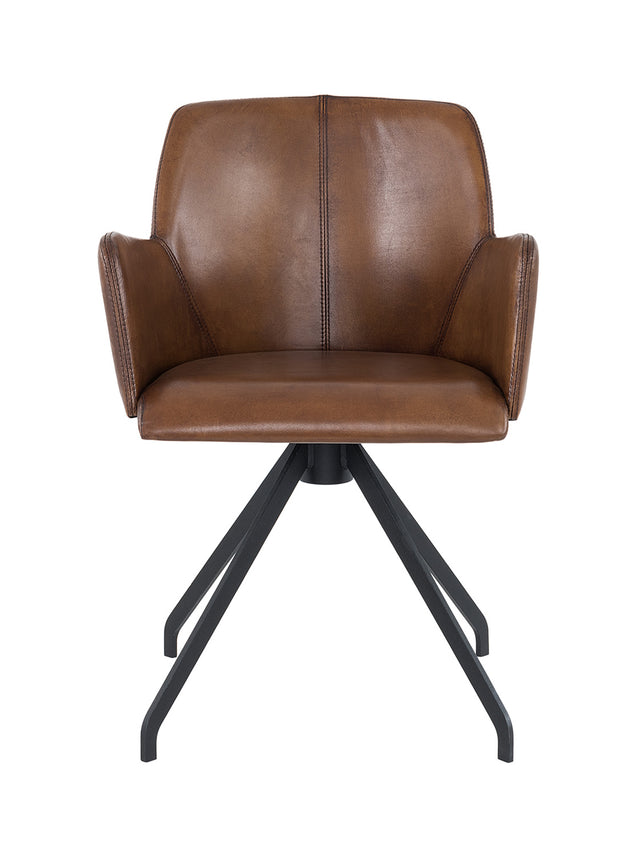 Sedia girevole Steve con gambe in metallo 53 L x 57 P x 77 H