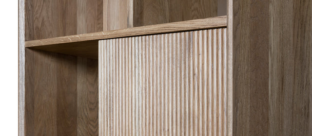 Dawson könyvespolc tömör tölgy 80 W x 32 D x 175 H