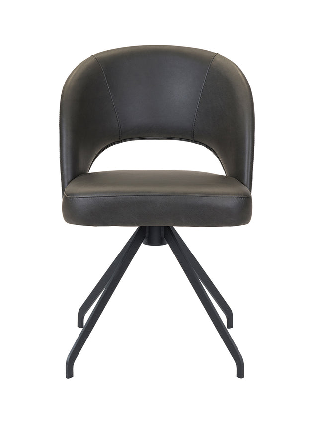 Sedia girevole Dex con gambe in metallo 55 L x 60 P x 82 H