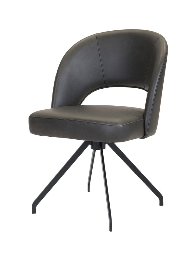 Sedia girevole Dex con gambe in metallo 55 L x 60 P x 82 H