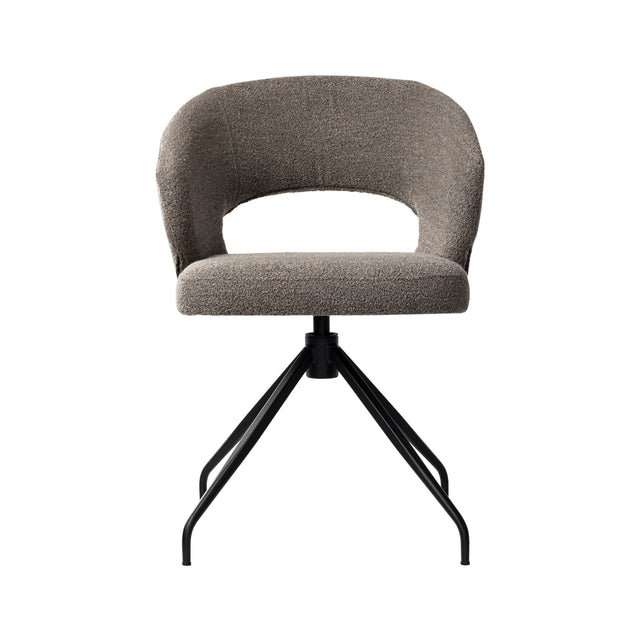 Sedia girevole Dex con gambe in metallo 55 L x 60 P x 82 H