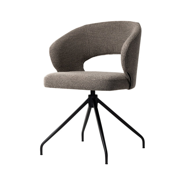 Sedia girevole Dex con gambe in metallo 55 L x 60 P x 82 H