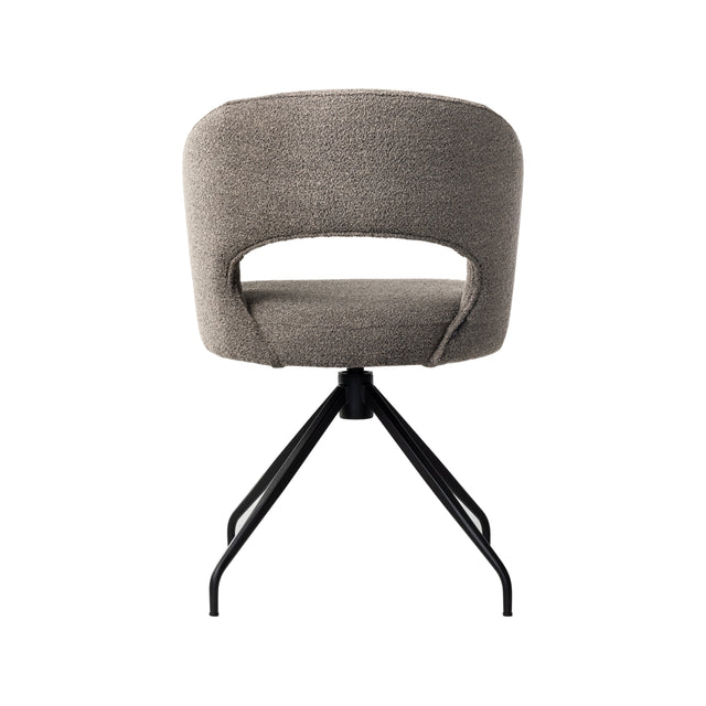 Sedia girevole Dex con gambe in metallo 55 L x 60 P x 82 H