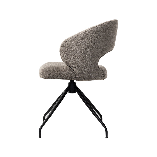 Sedia girevole Dex con gambe in metallo 55 L x 60 P x 82 H