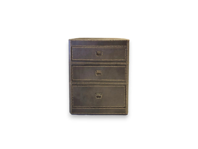 Ana Leder gepolsterter und gepolsterter Nachttisch 66 B x 45 T x 66 H