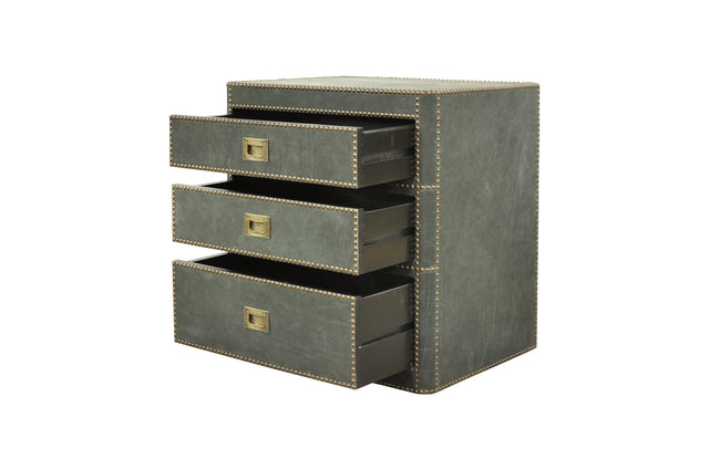 Ana Leder gepolsterter und gepolsterter Nachttisch 66 B x 45 T x 66 H
