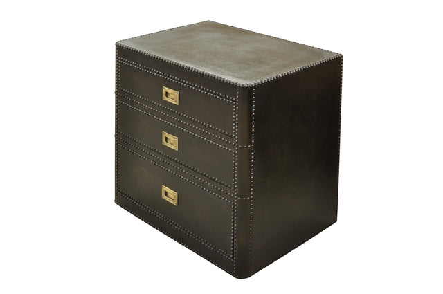 Ana Leder gepolsterter und gepolsterter Nachttisch 66 B x 45 T x 66 H