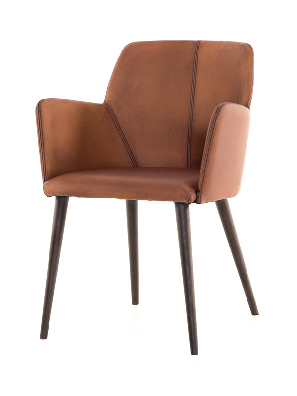 Stewart Chair with Wooden Legs 53 W x 57 D x 77 H