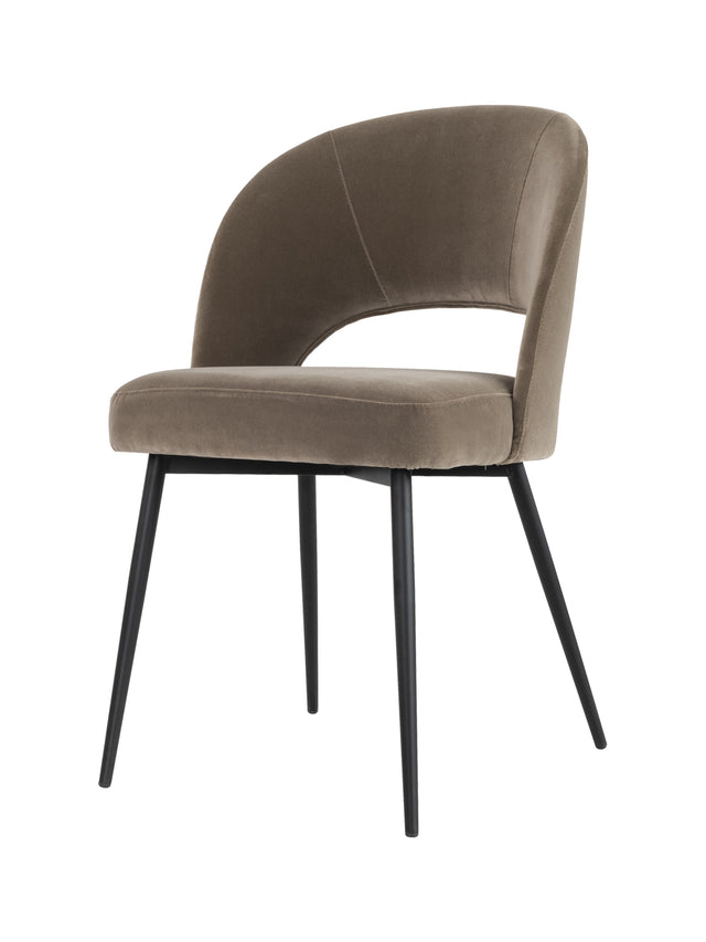 Chaise Dex avec pieds en métal 53 L x 53 P x 84 H