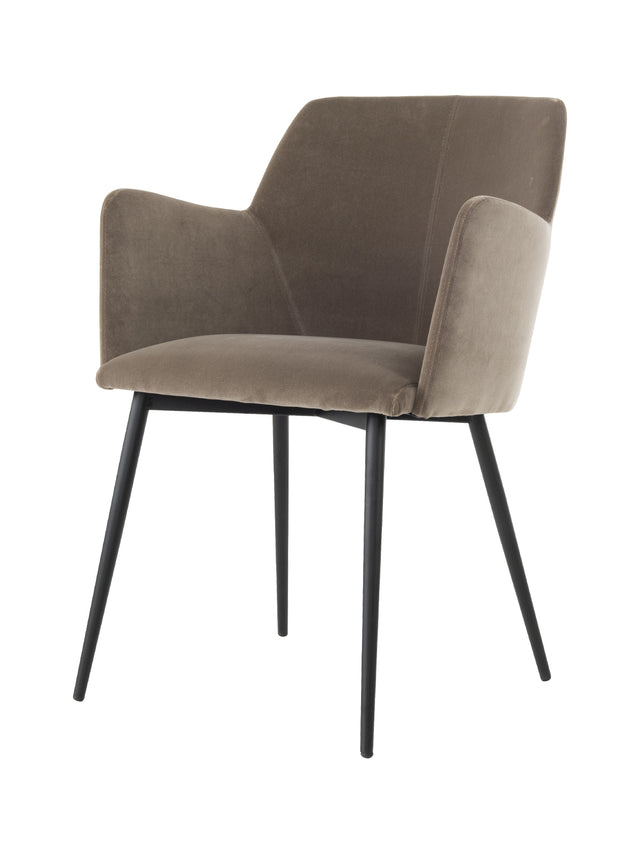 Chaise Stewart avec pieds métalliques fuselés 57 L x 56 P x 82 H