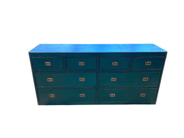 Comodă Ana capitonată și îmbrăcată în piele 180 L x 49 D x 82 H