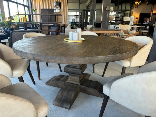 Tavolo rotondo in rovere massiccio Paris